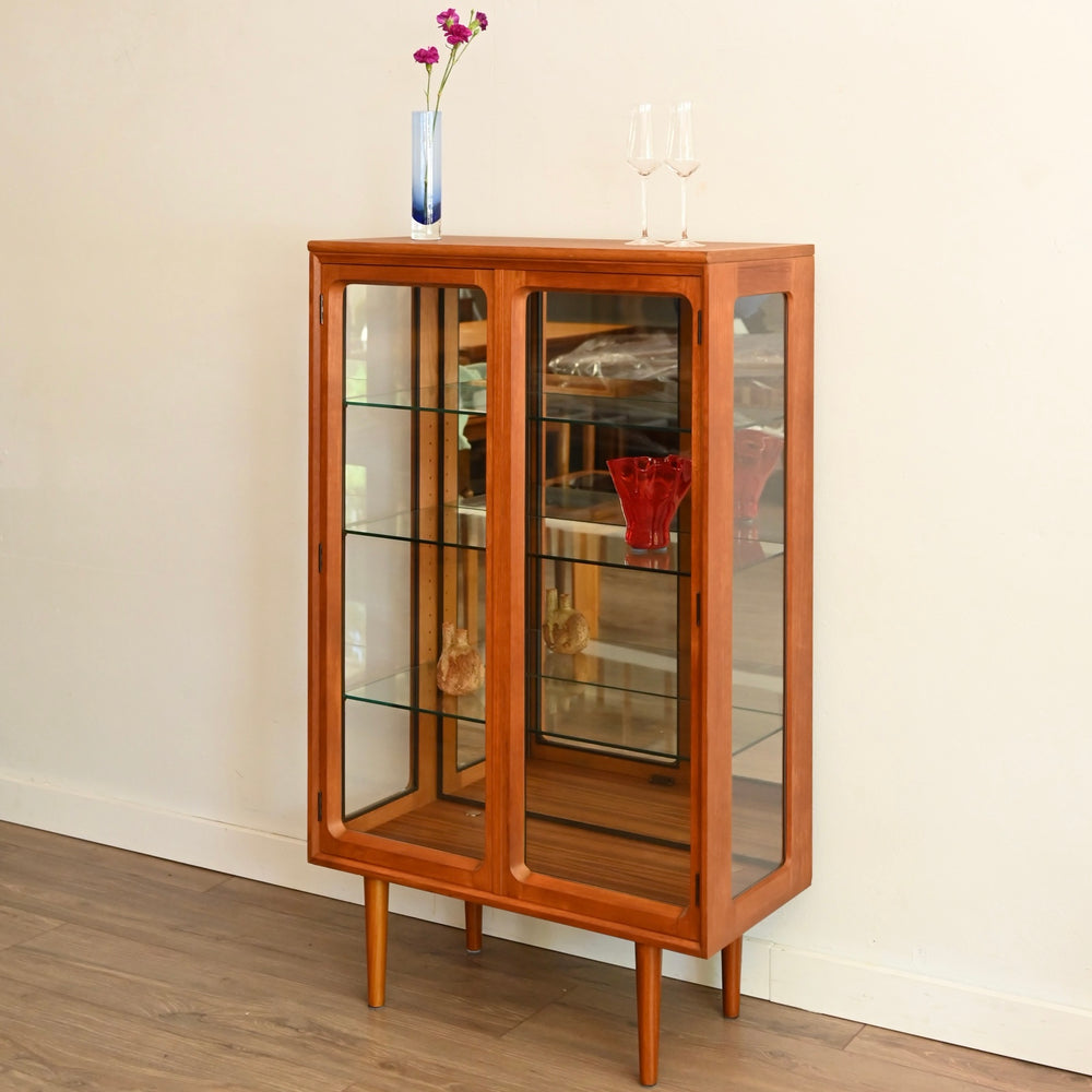 Mid Century Teak Sideboard Display Cabinet by Chiswell