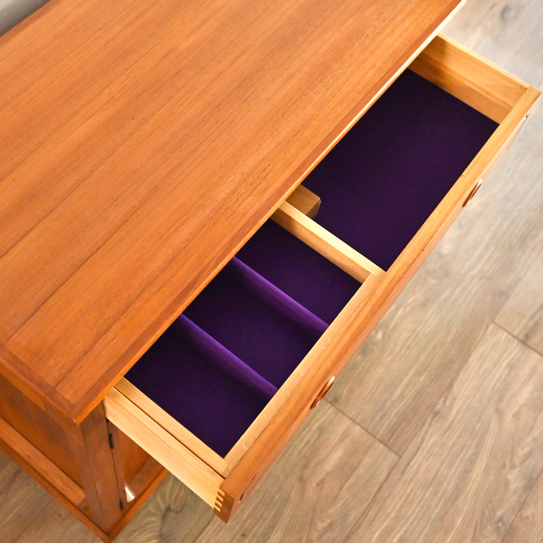 Mid Century Teak Sideboard LP Record Cabinet by Chiswell