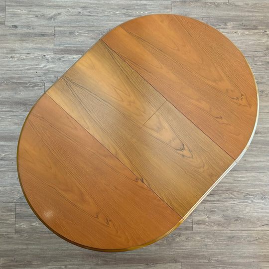 Mid Century Round Extendable Dining Table