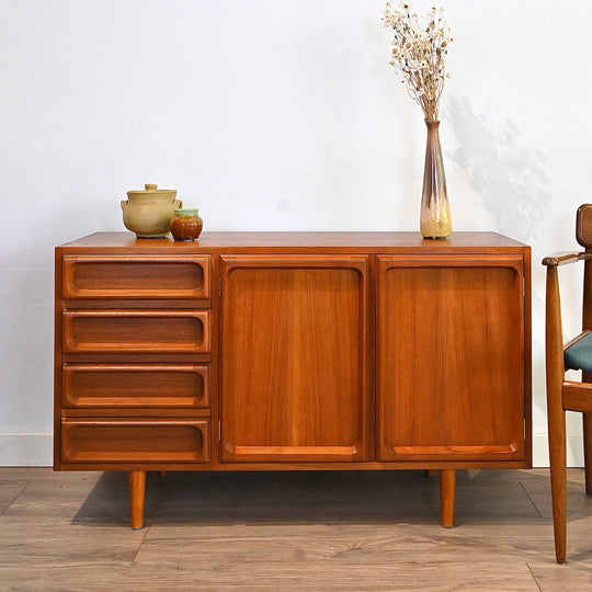 Mid Century Teak Sideboard LP Record Cabinet by Chiswell