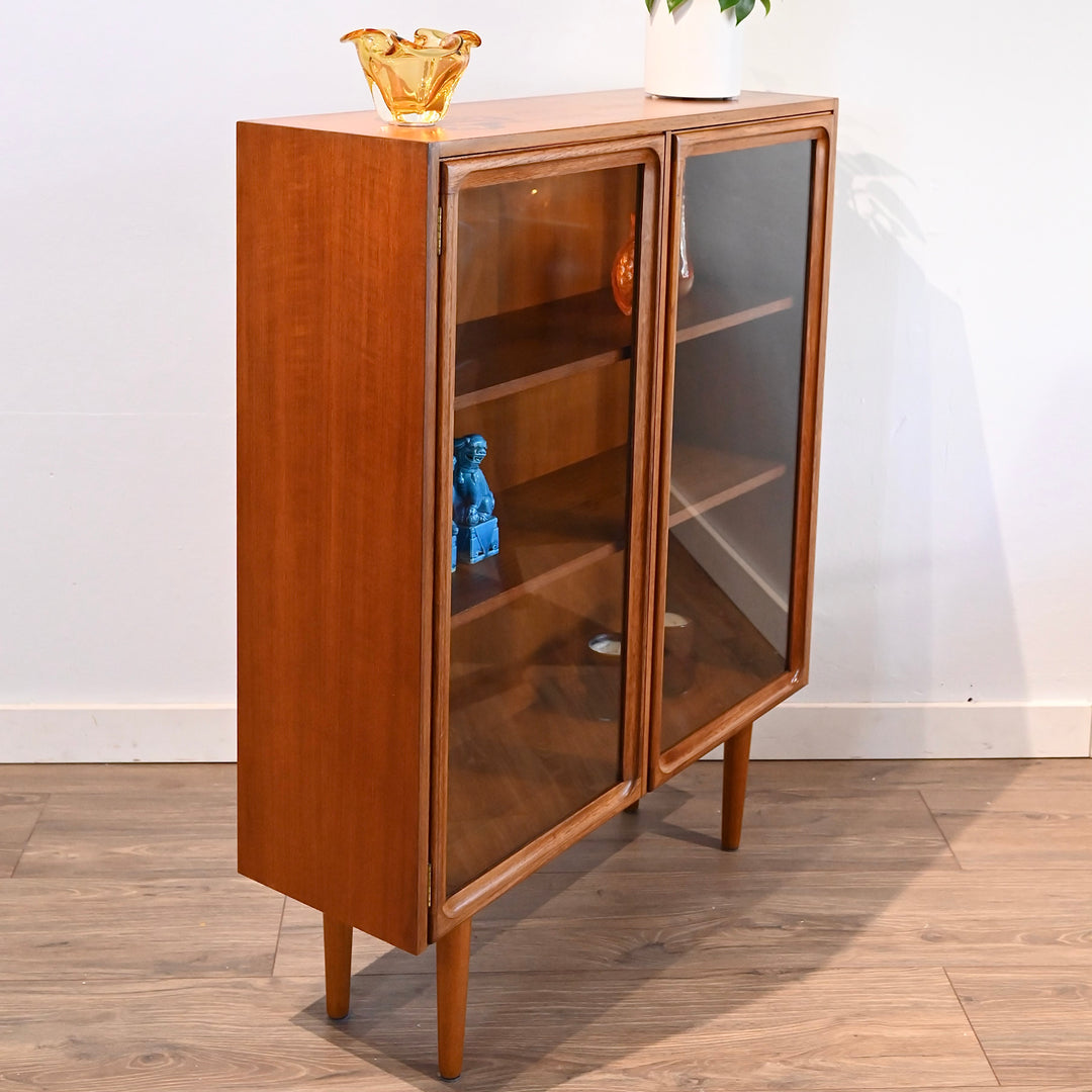 Parker Teak Mid Century Bookshelf Display Cabinet Shelving