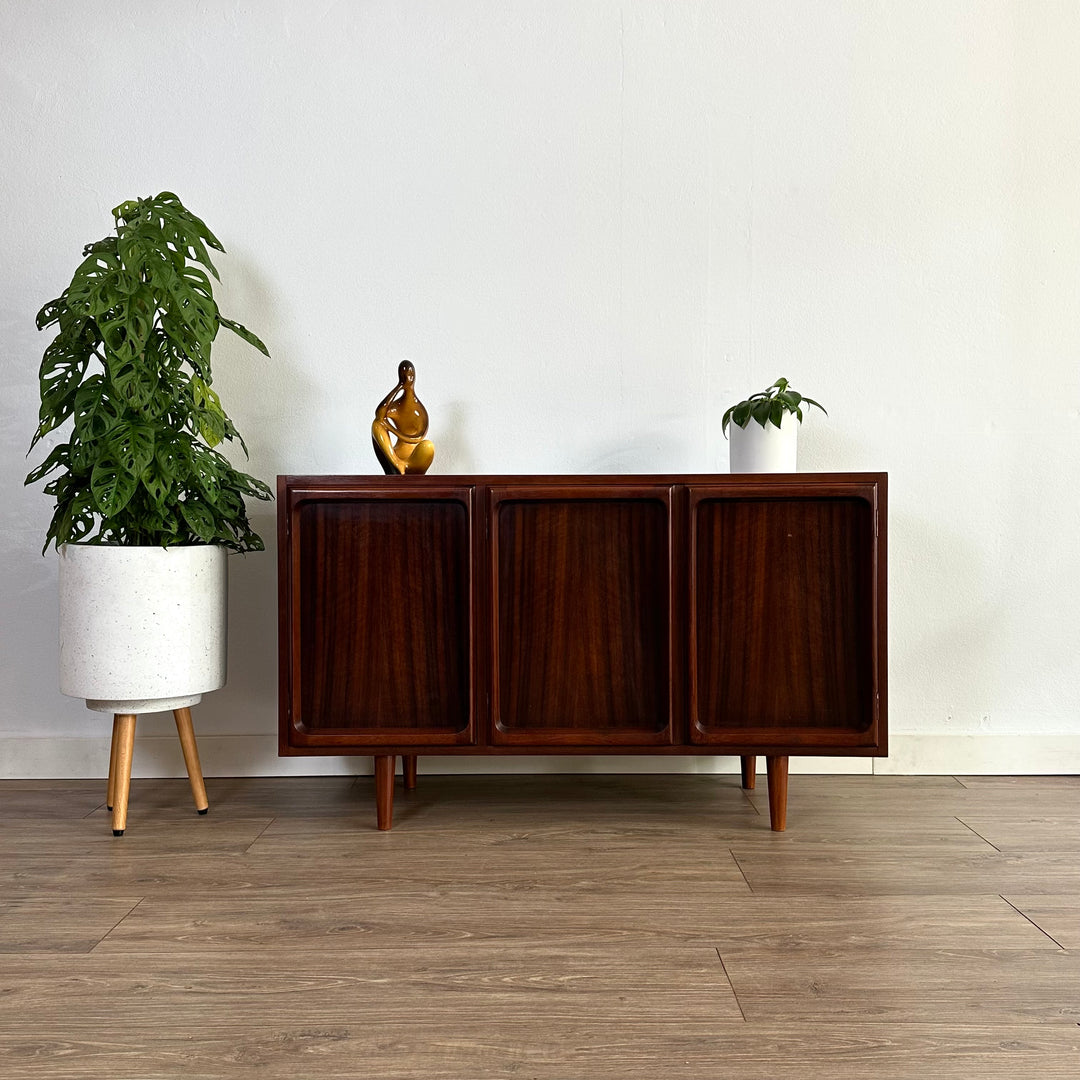 Mid Century Walnut Sideboard LP Record Cabinet by Chiswell