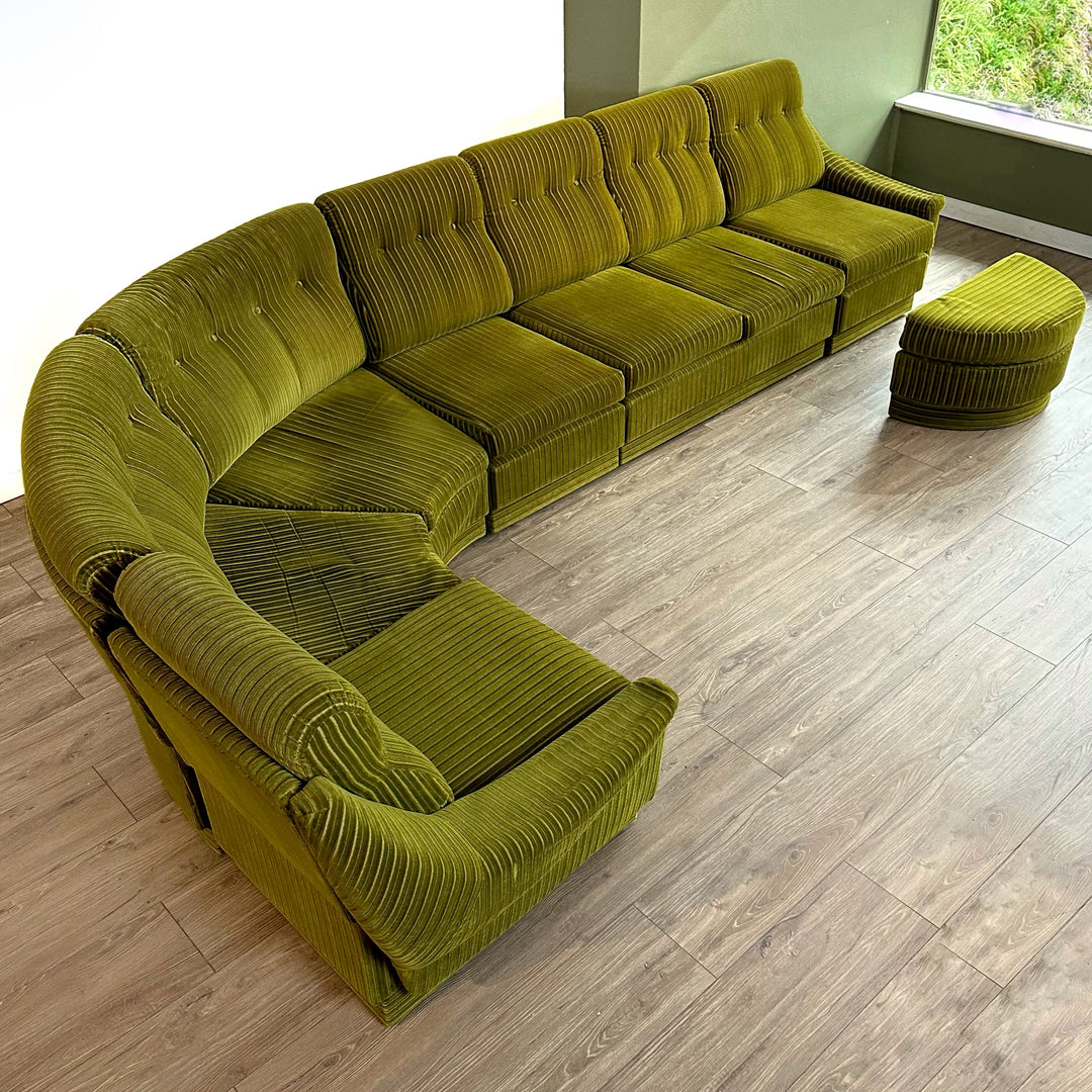 Retro Parker Green Modular Sofa Lounge