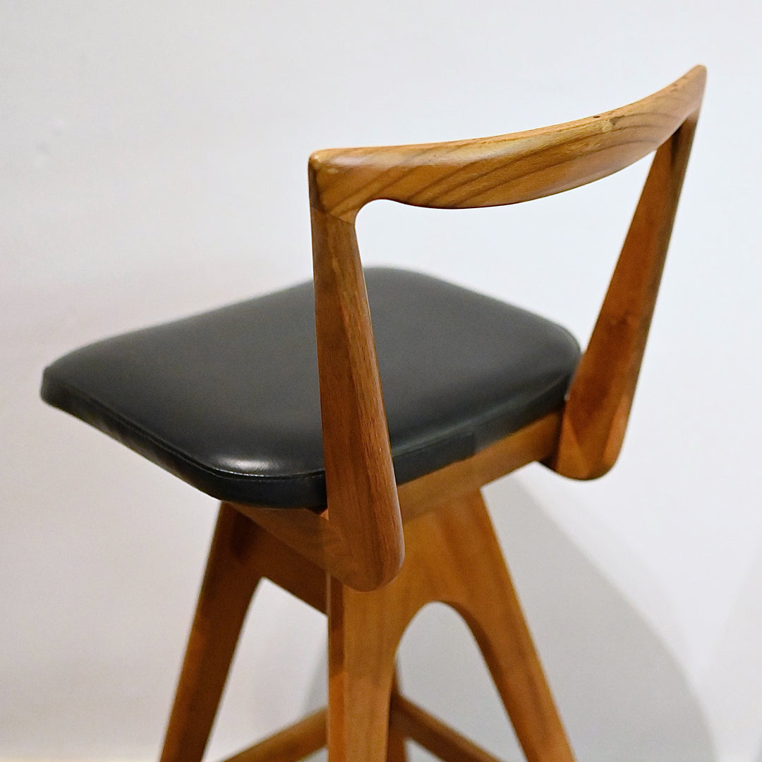 Mid Century TH Brown 'Danish' Kitchen Bar Stool