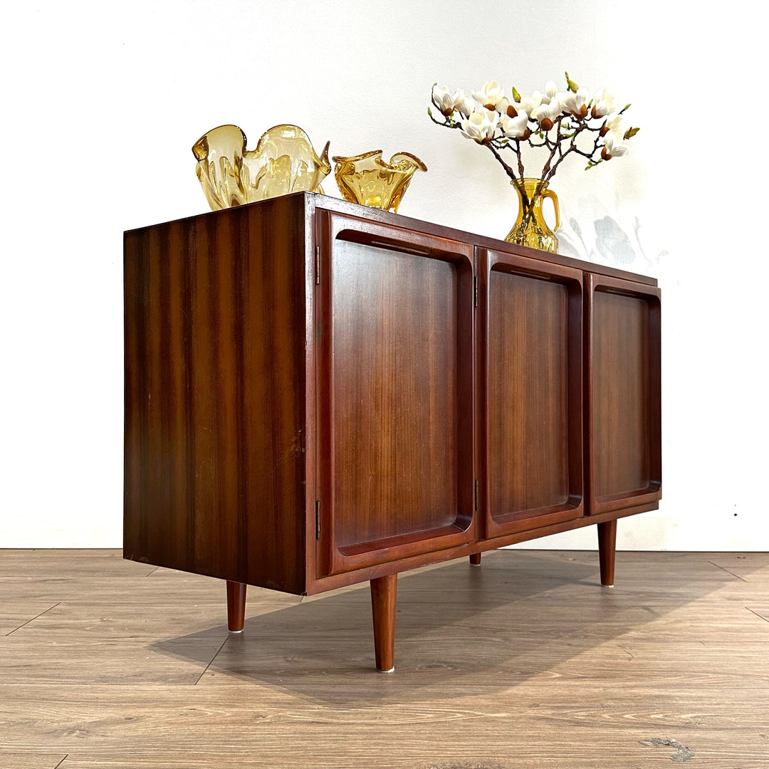 Mid Century Walnut Sideboard LP Cabinet by Chiswell