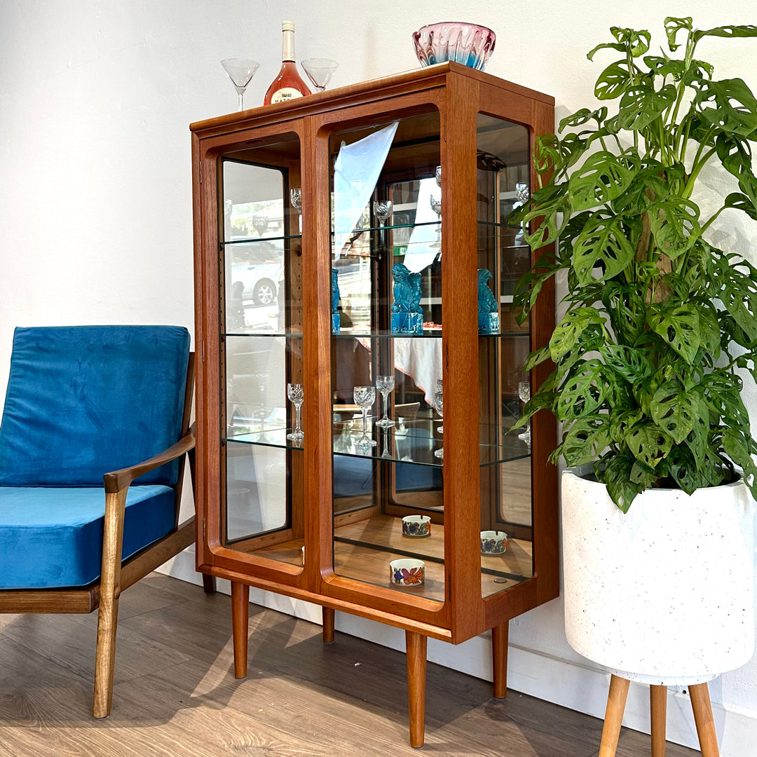 Mid Century Teak Sideboard Display Cabinet by Chiswell