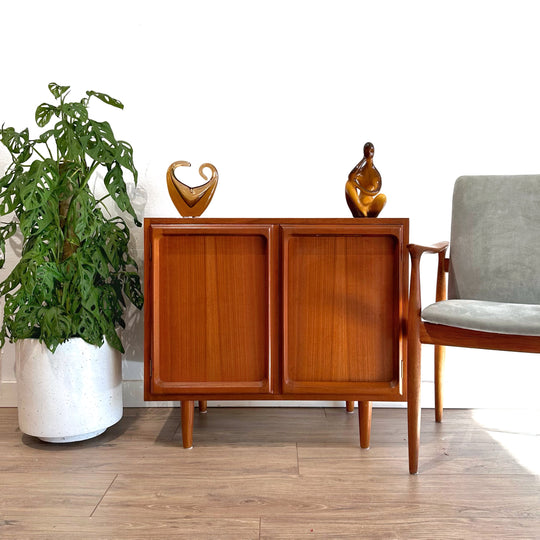 Mid Century Teak Sideboard LP Record Cabinet by Chiswell