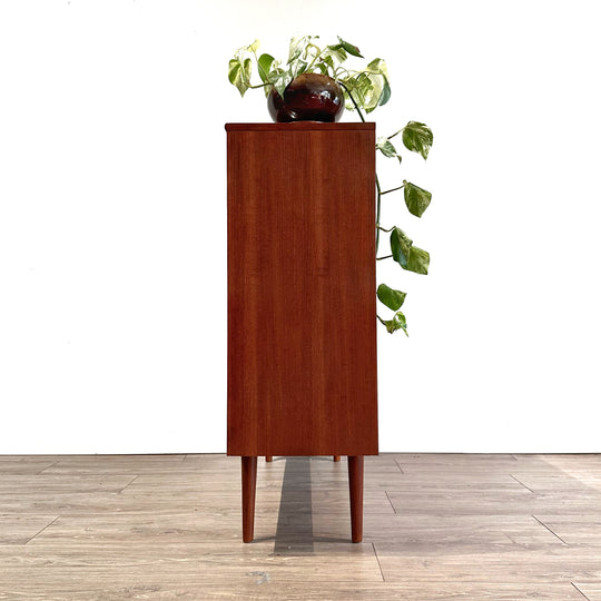 Mid Century Walnut Sideboard Bar Cabinet by Chiswell