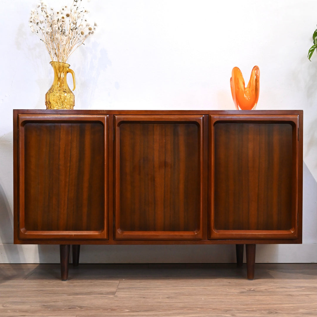 Mid Century Walnut Sideboard LP Record Cabinet by Chiswell