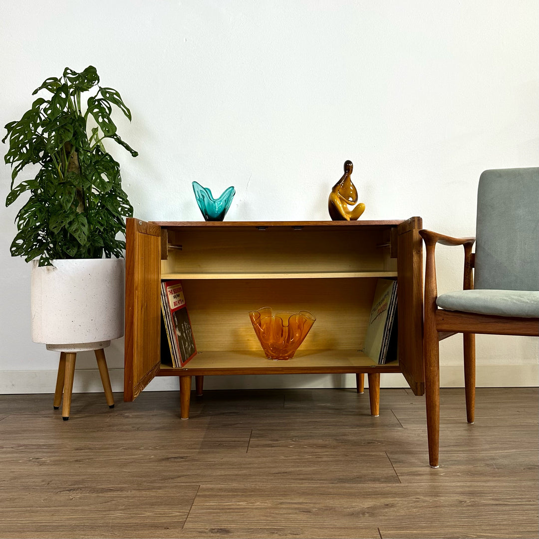 Mid Century Teak Parker Record Cabinet Sideboard