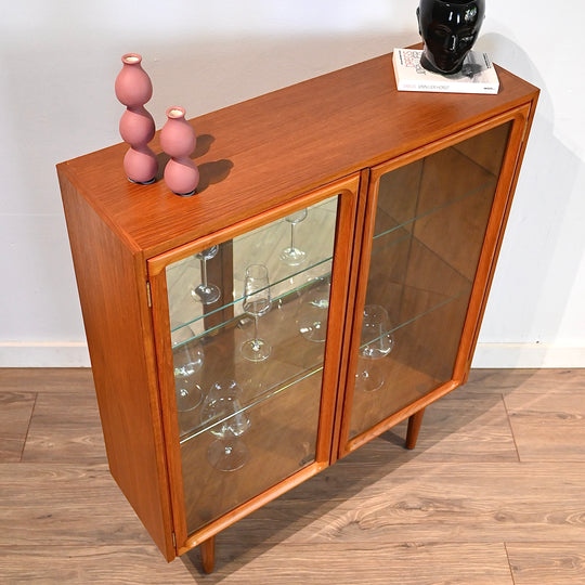 Parker Teak Mid Century Bookshelf Display Cabinet Shelving