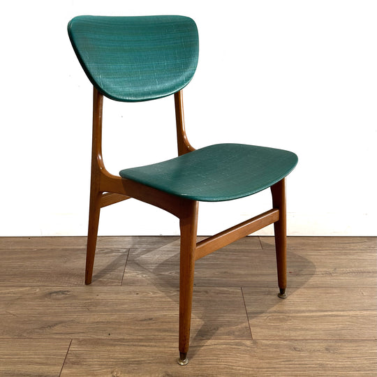 5x Mid Century Teal Dining Chairs by Elite