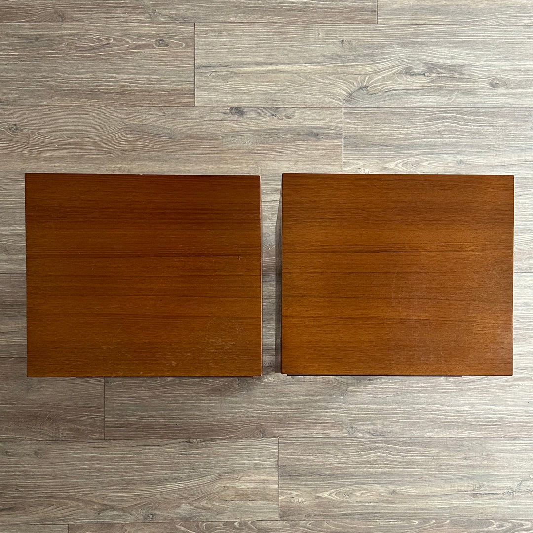 Mid Century Teak bedside tables by reliance 