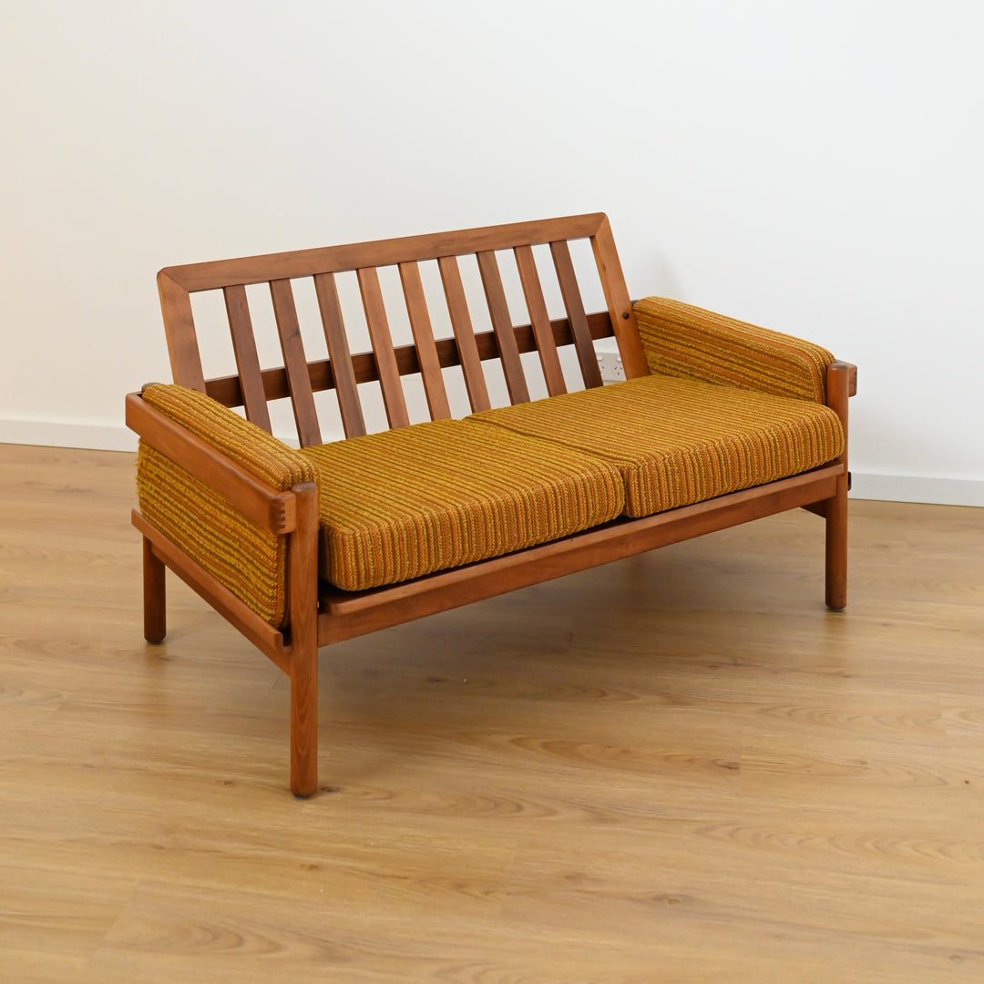 Rare Danish Deluxe "Rifka" Lounge Suite - Blackwood Frames and Original Mustard Upholstery