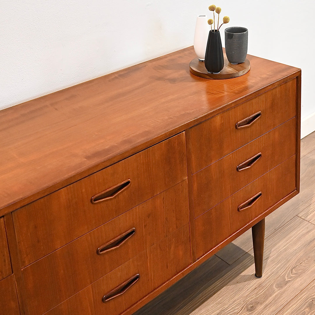 Mid Century Teak Sideboard Dresser Drawers by Berryman