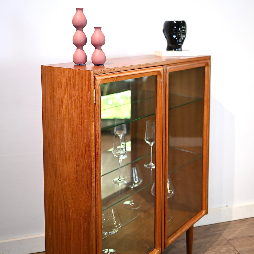 Parker Teak Mid Century Bookshelf Display Cabinet Shelving