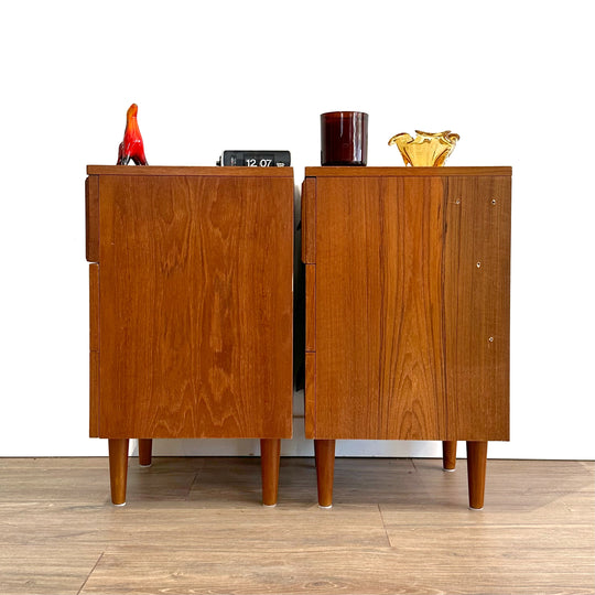 Mid Century Retro Teak Bedside Tables by Macrob