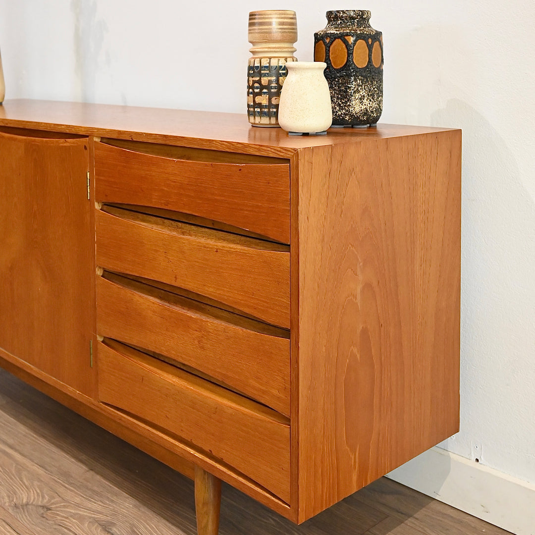 Mid Century Teak Sideboard Buffet Credenza by TH Brown