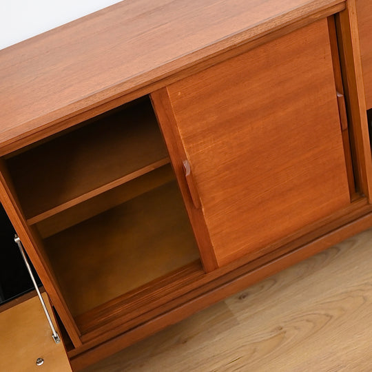 Mid Century Teak Dresser Drawers Low Boy Sideboard by Maison Paul