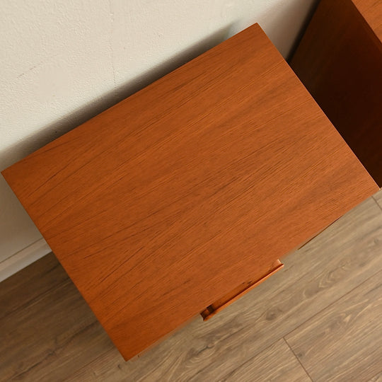 Mid Century Teak Bedside Table Pair by Reliance