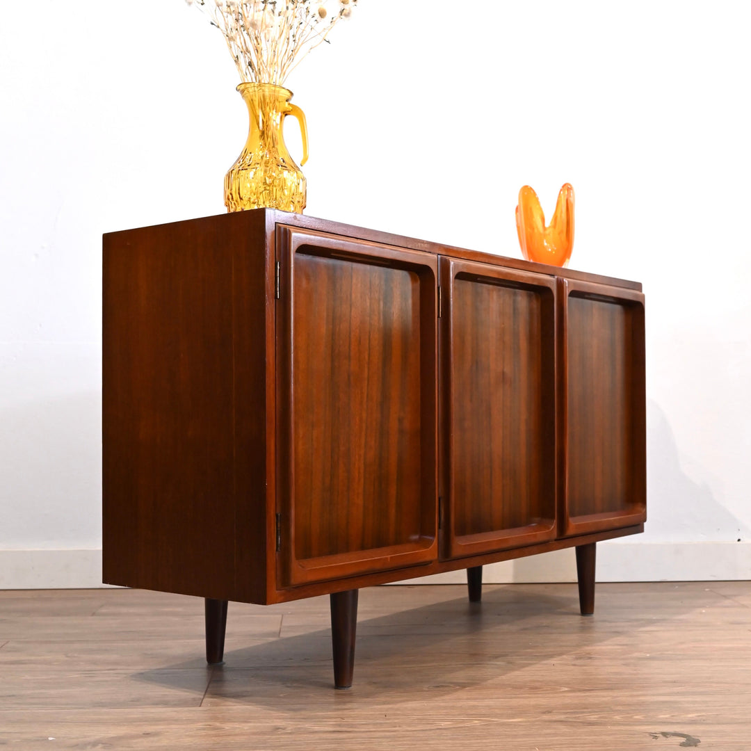 Mid Century Walnut Sideboard LP Record Cabinet by Chiswell