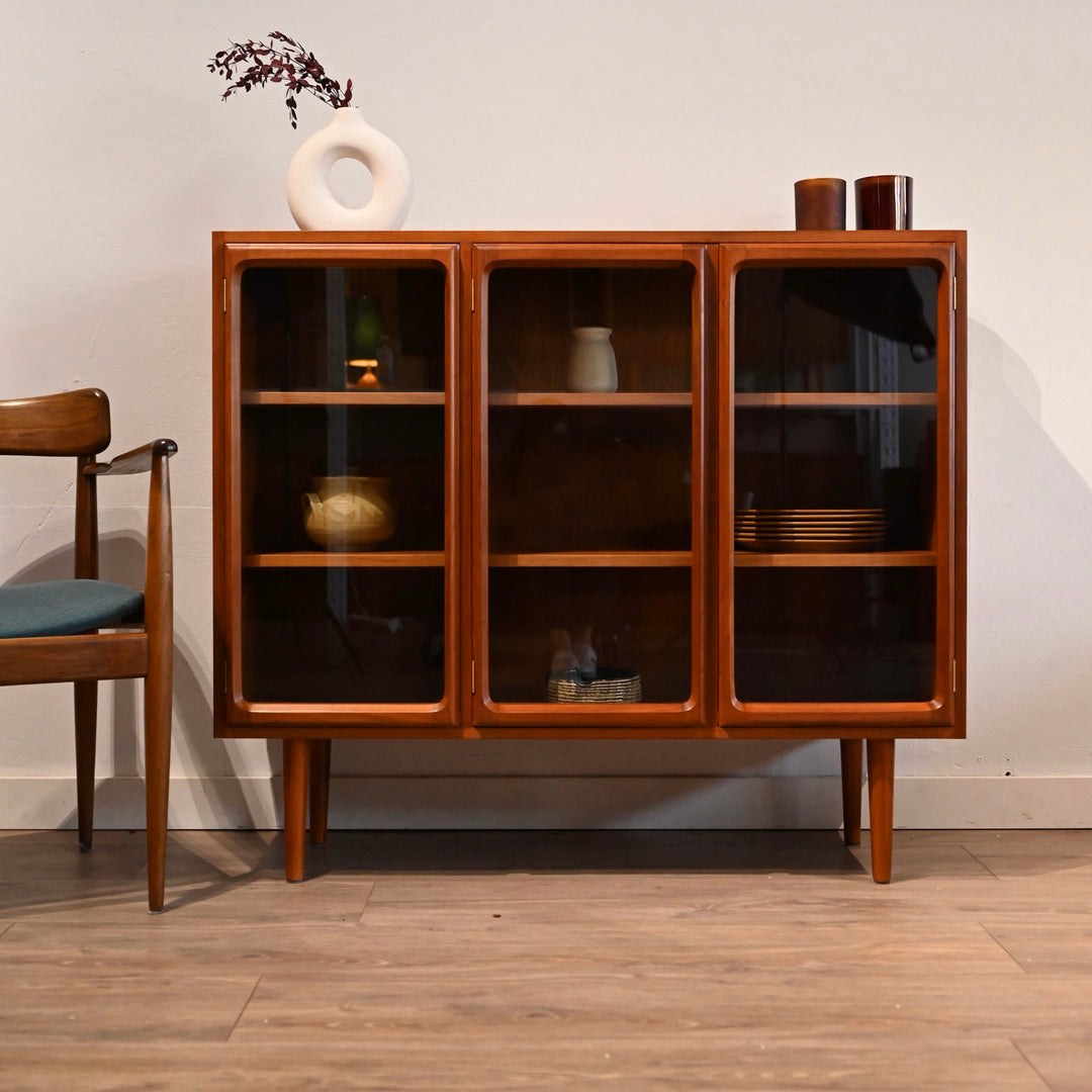 Mid Century Teak Sideboard Display Cabinet by Chiswell