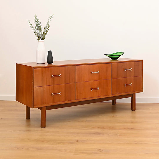 Mid Century Vintage 1960’s Teak Sideboard Dresser Drawers