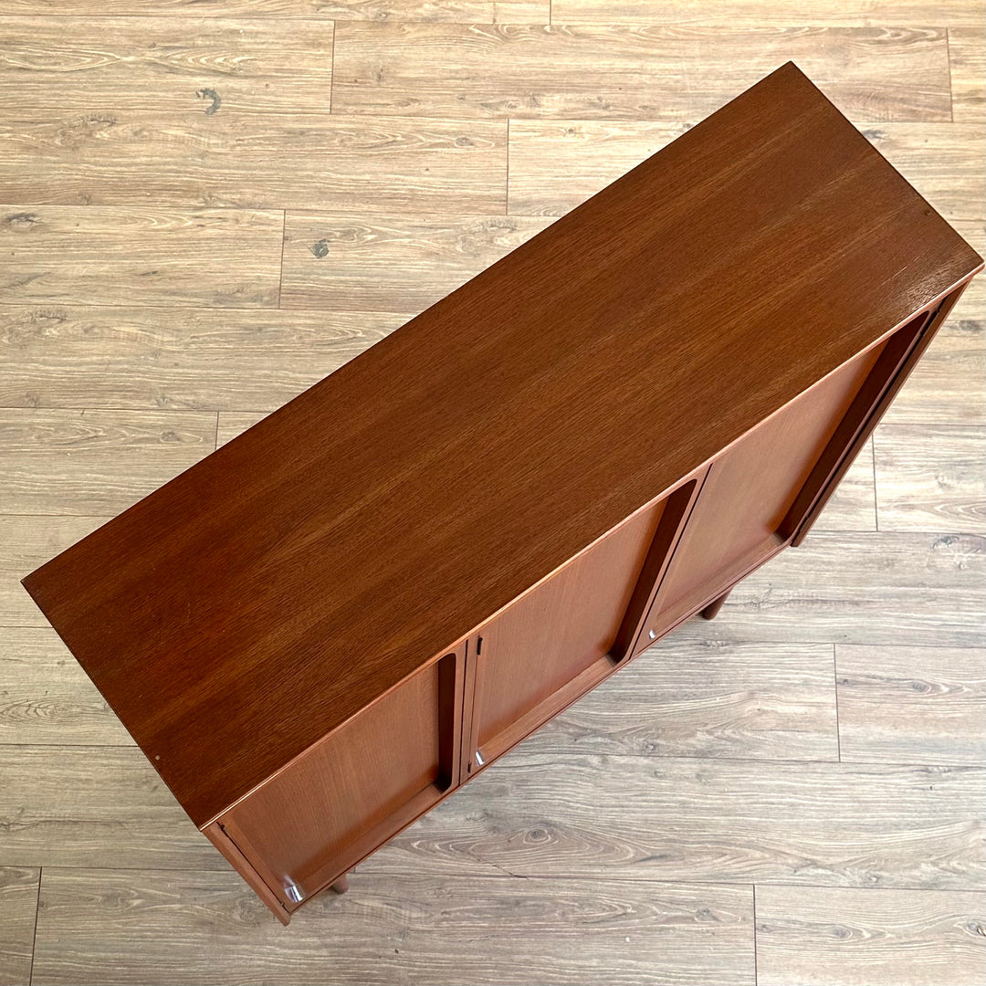 Mid Century Walnut Sideboard Bar Cabinet by Chiswell