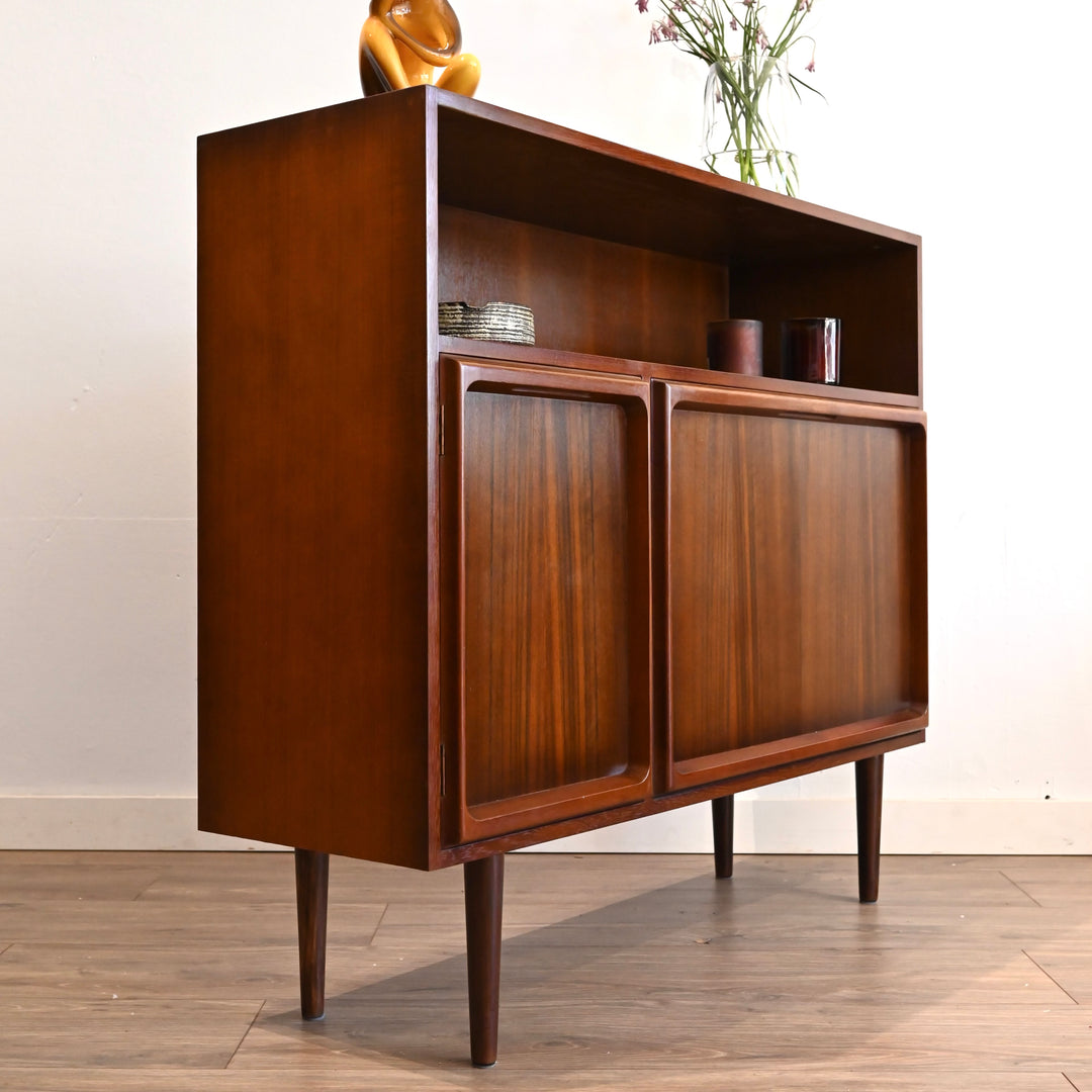 Mid Century Walnut Sideboard Buffet Credenza by Chiswell