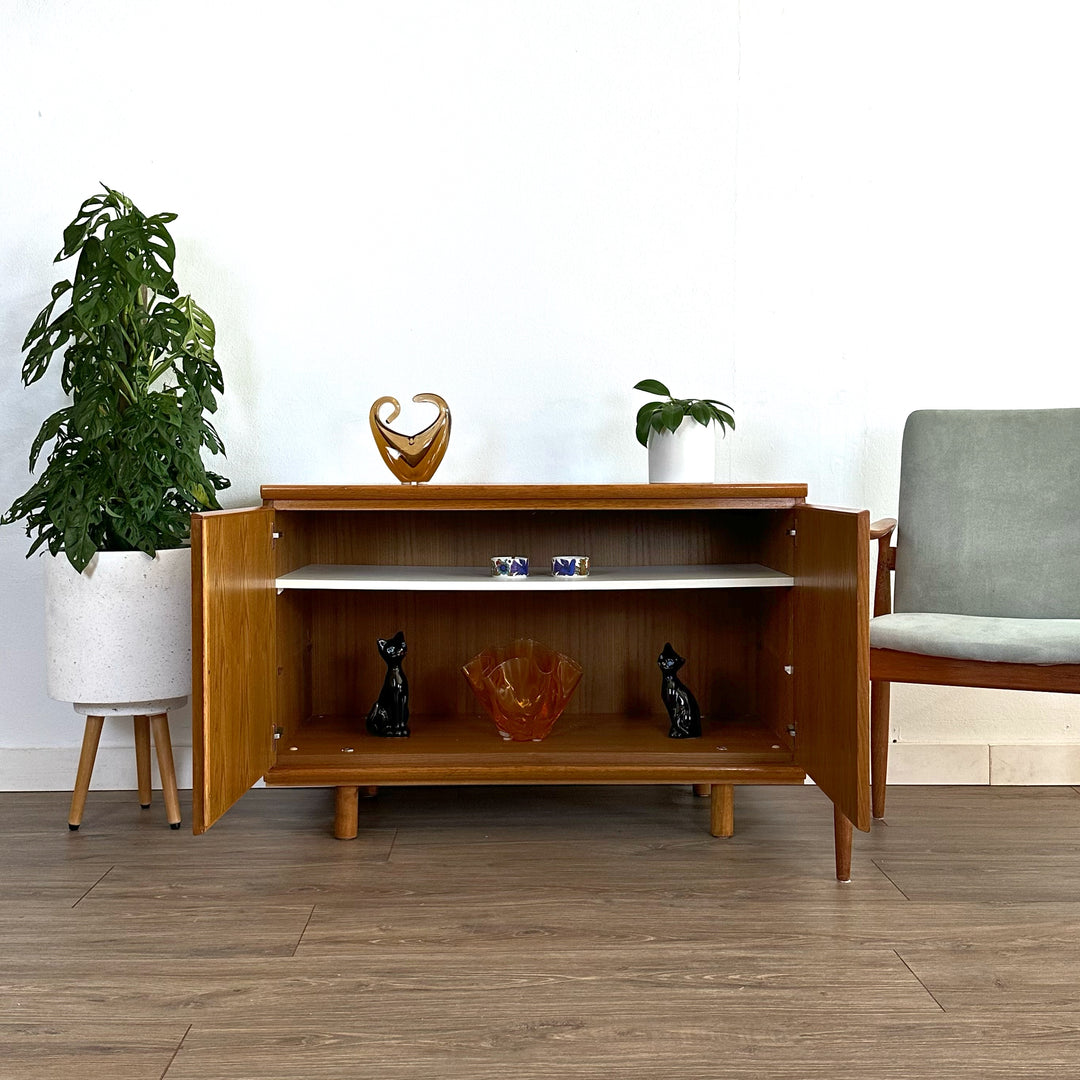 Mid Century Teak Parker Record Cabinet Sideboard