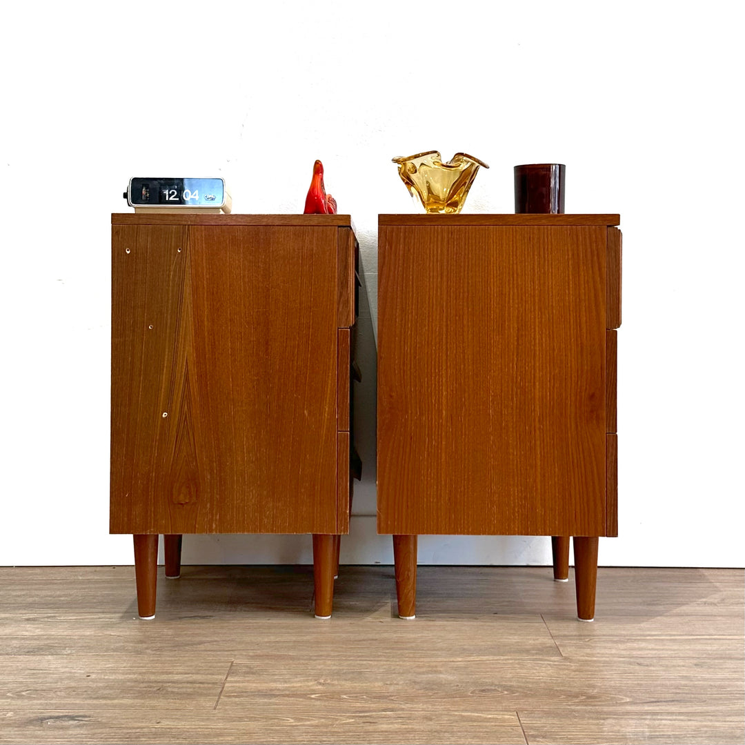 Mid Century Retro Teak Bedside Tables by Macrob