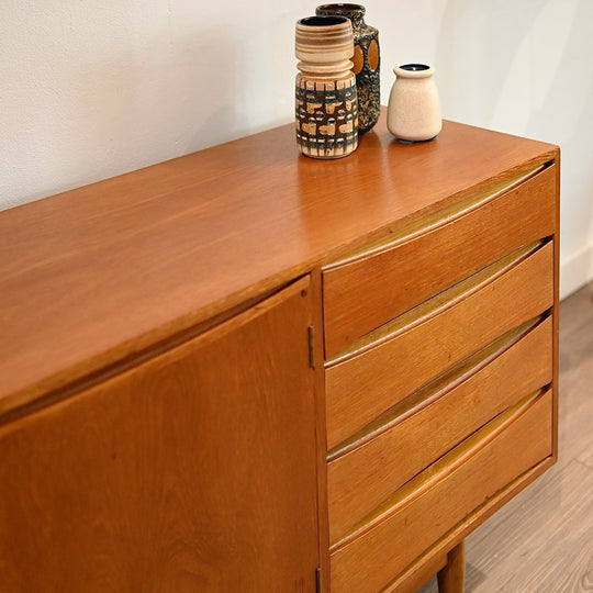 Mid Century Teak Sideboard Buffet Credenza by TH Brown