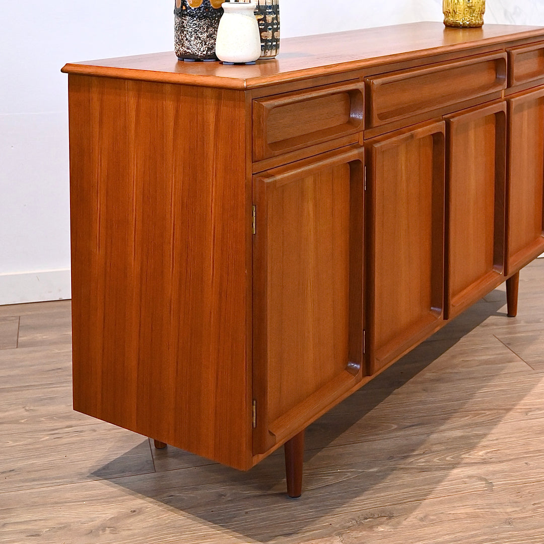 Mid Century Teak Sideboard Buffet LP Cabinet by Chiswell