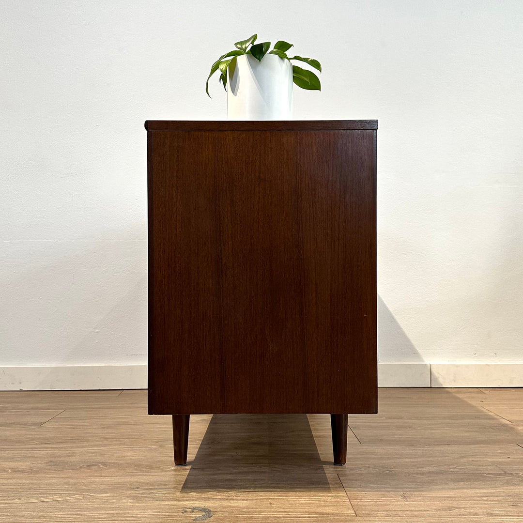 Mid Century Walnut Sideboard LP Record Cabinet by Chiswell