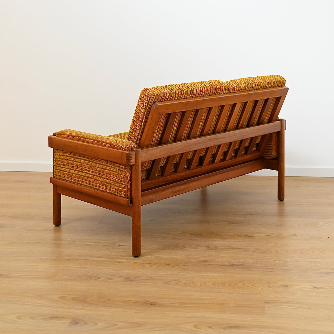 Rare Danish Deluxe "Rifka" Lounge Suite - Blackwood Frames and Original Mustard Upholstery