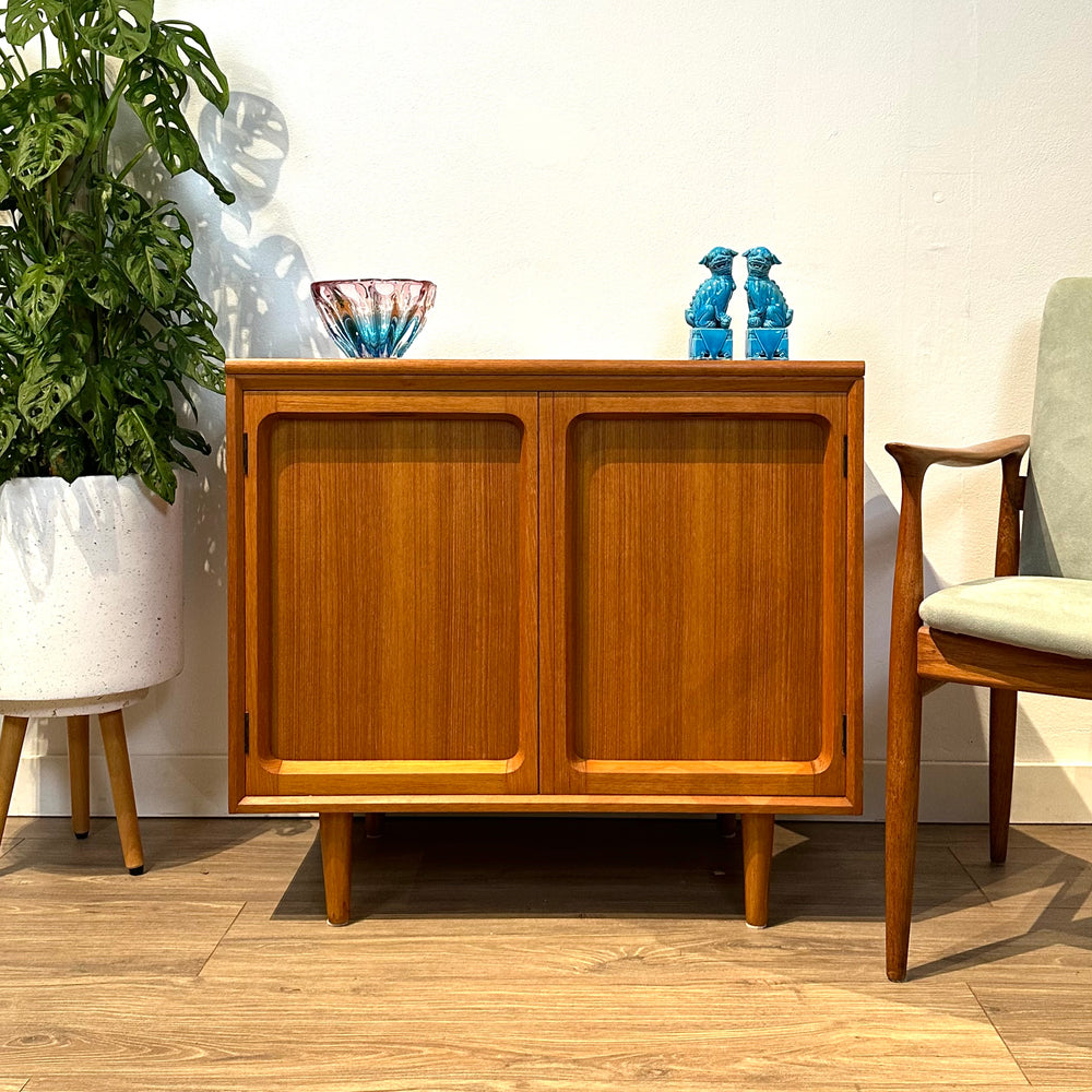 Mid Century Teak Sideboard LP Record Cabinet by Chiswell