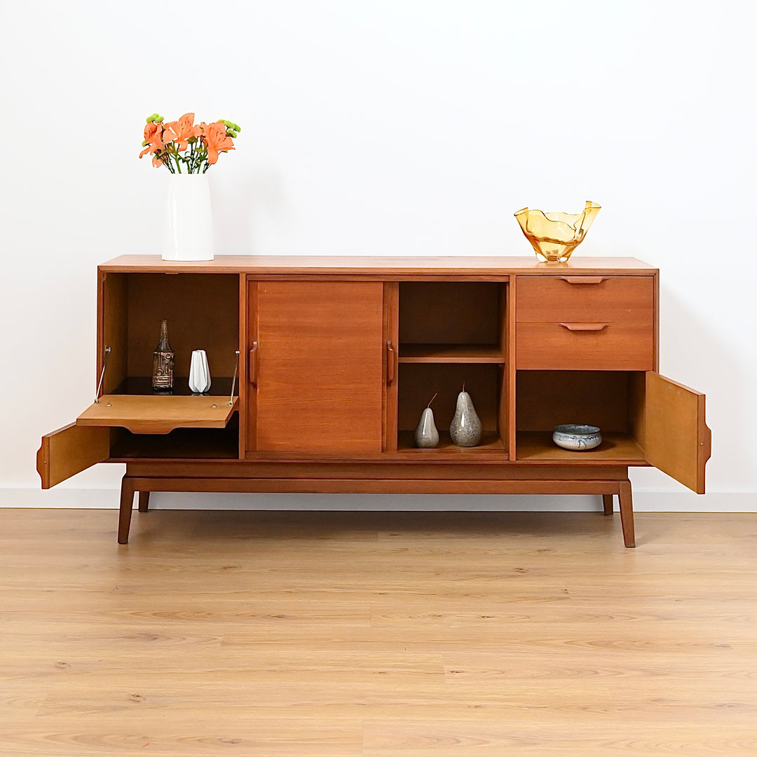 Mid Century Teak Dresser Drawers Low Boy Sideboard by Maison Paul