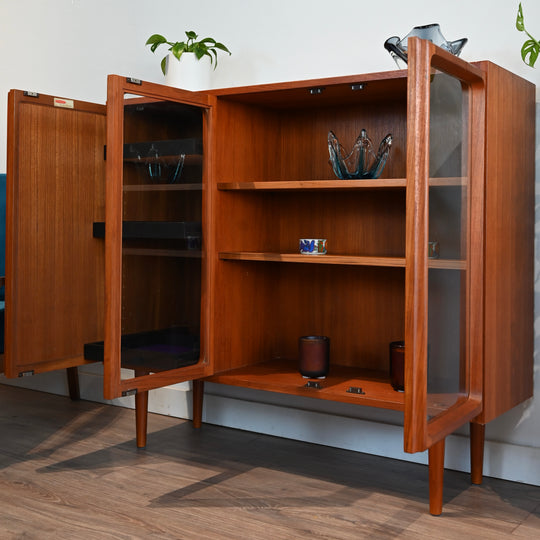 Mid Century Teak Sideboard Display Cabinet by Chiswell