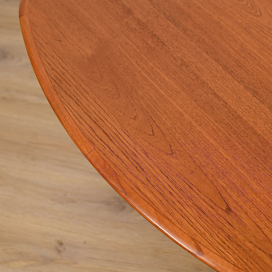 Parker Mid Century Teak Extendable Dining Table D End Elliptical