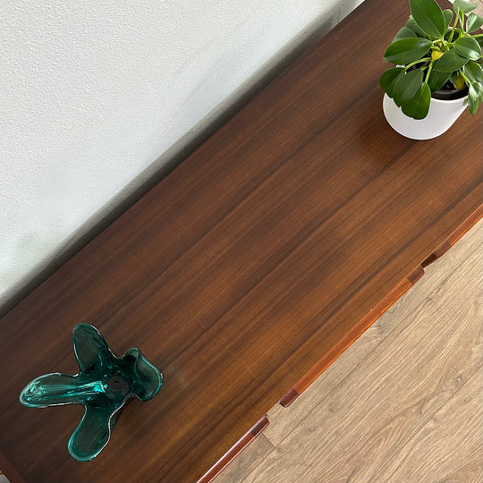 Mid Century Walnut Sideboard with drawers LP Record Cabinet by Chiswell