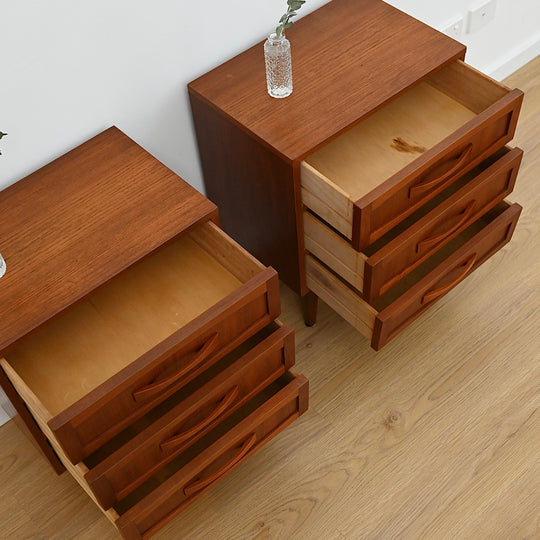 Mid Century Teak Bedside Tables Night stands by Berryman