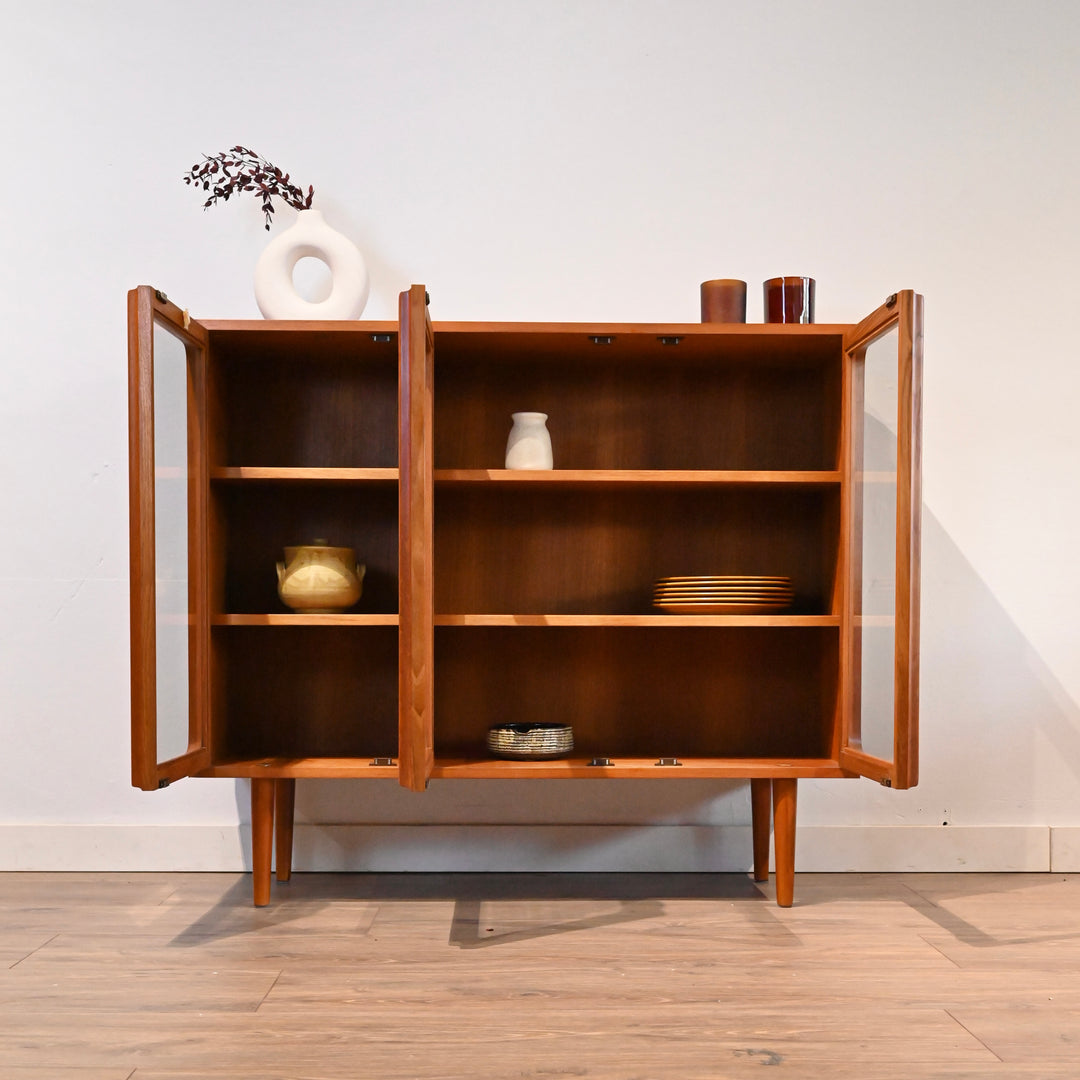 Mid Century Teak Sideboard Display Cabinet by Chiswell