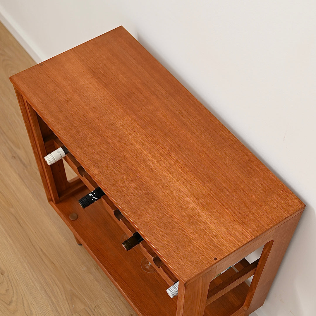 Mid Century Teak Wine Bar Storage Side table by Chiswell