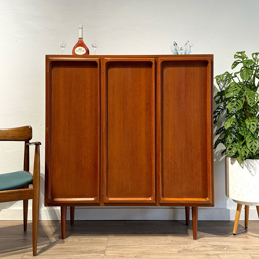 Mid Century Teak Sideboard Storage Cupboard Credenza Wall Unit by Chiswell