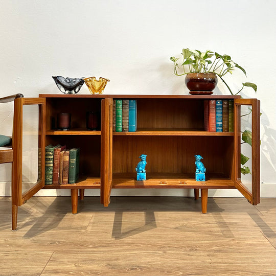 Mid Century Teak Sideboard LP Record Display Cabinet by Chiswell