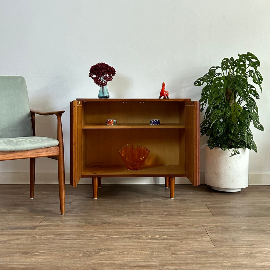 Mid Century Teak Sideboard Display LP Record Cabinet by Chiswell