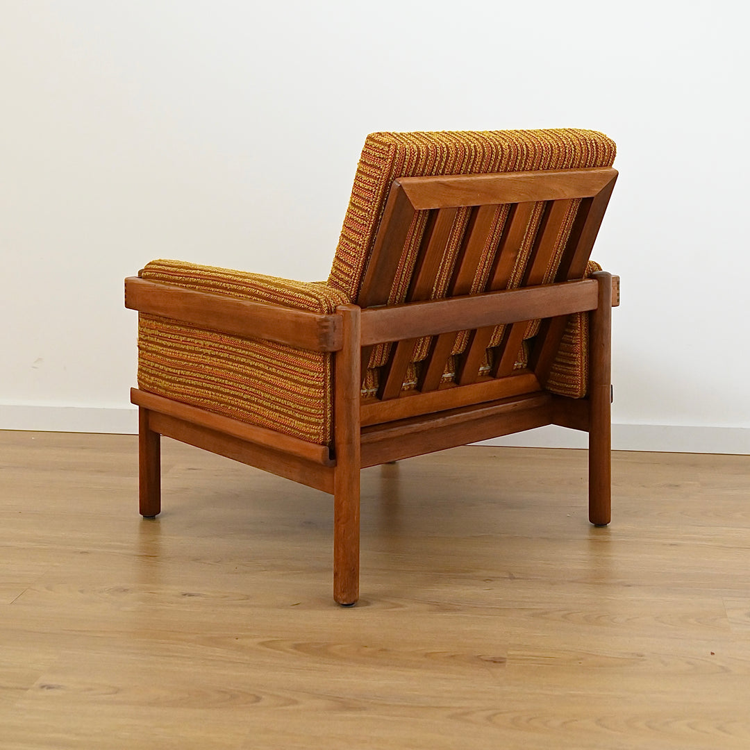 Rare Danish Deluxe "Rifka" Lounge Suite - Blackwood Frames and Original Mustard Upholstery