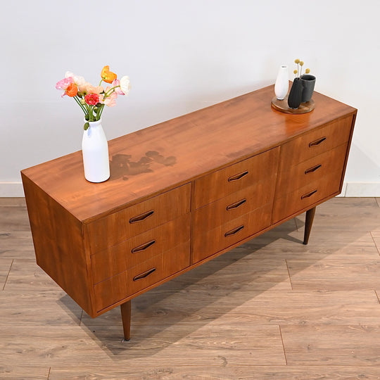 Mid Century Teak Sideboard Dresser Drawers by Berryman