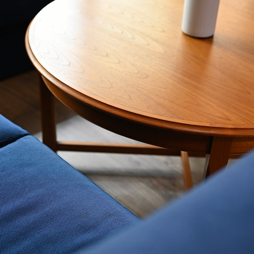 Mid Century Parker Teak Round Coffee Table