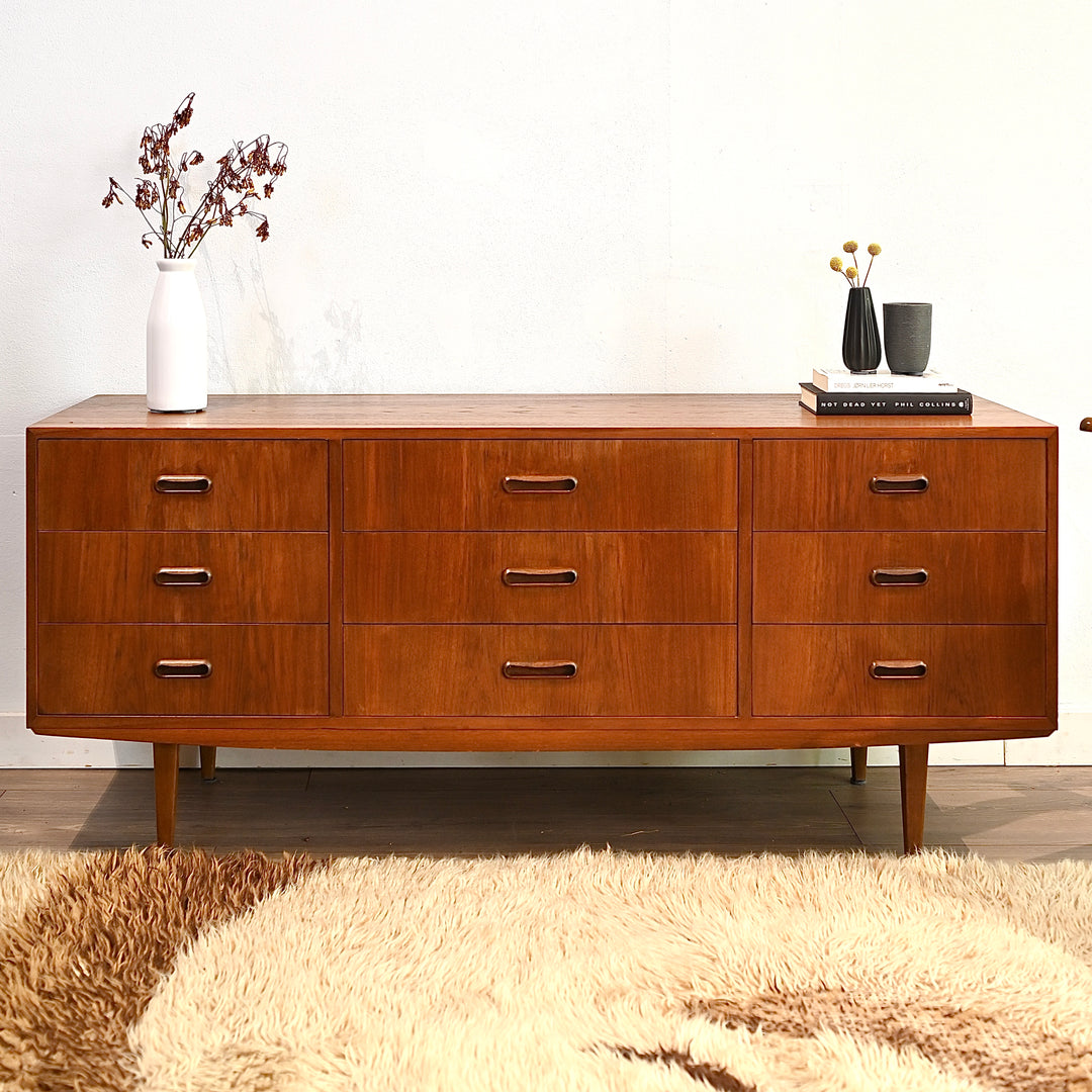 Mid Century Teak Dresser Sideboard Lowboy